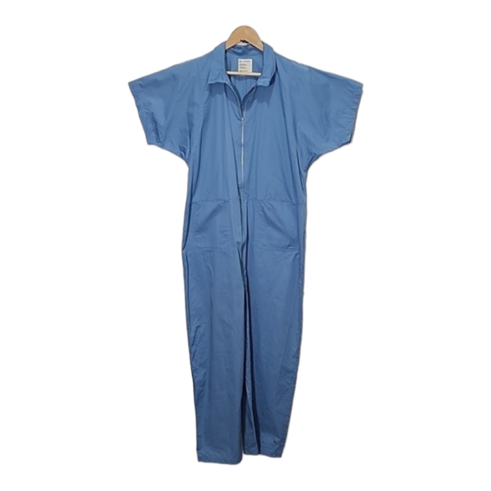 Light Blue Zipper Jumpsuit